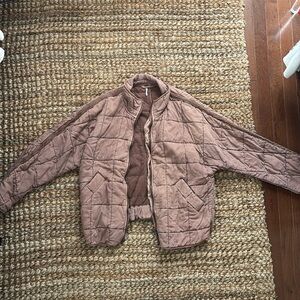 Free people brown quilted jacket